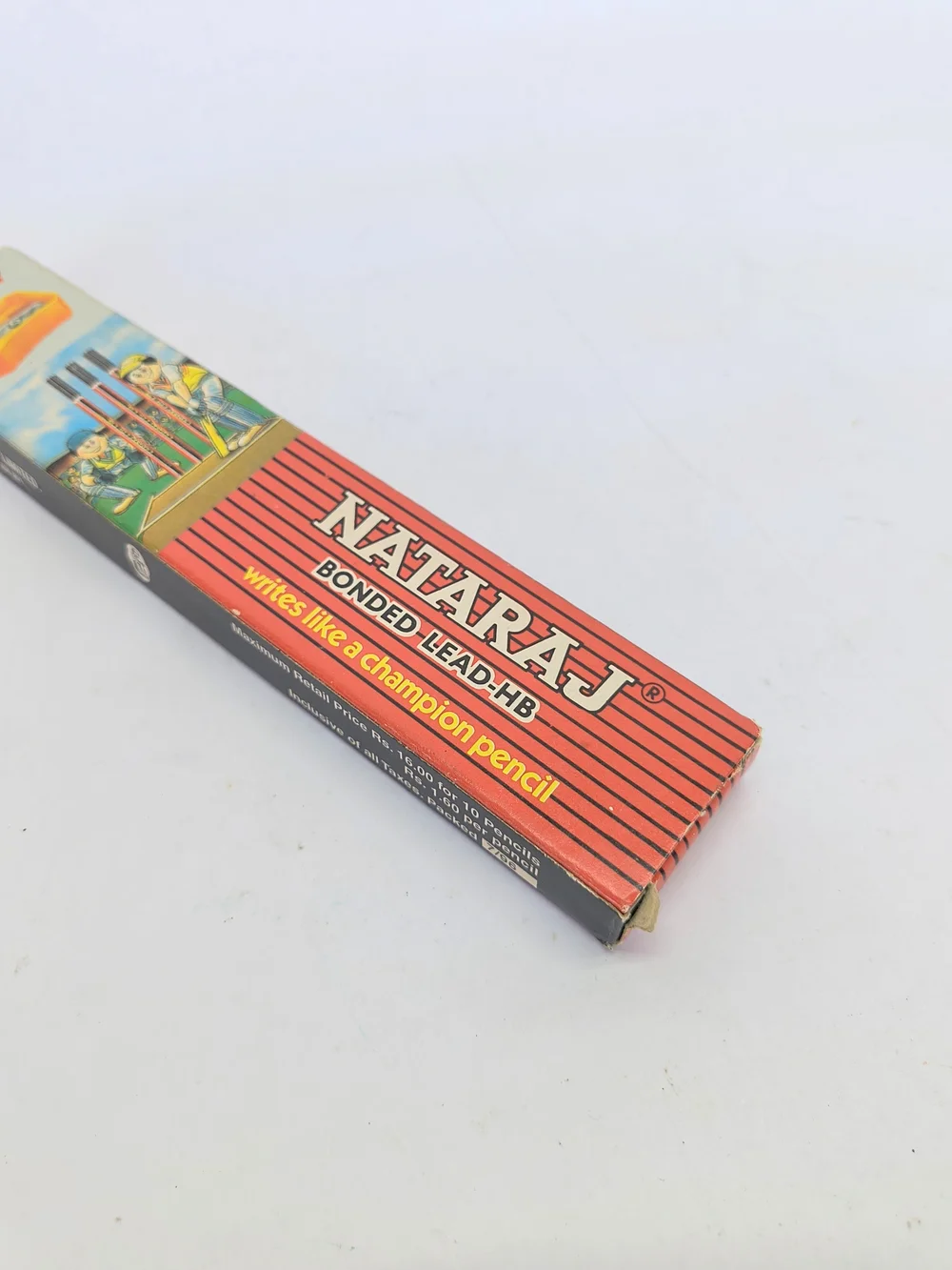 VINTAGE Nataraj Bonded Lead HB Pencil Box Pack Of 10 W/ Sharpener New